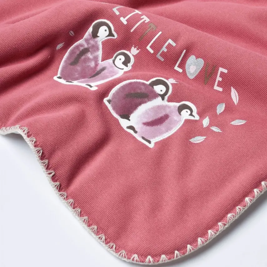 Bibaby Kız Organik Battaniye Little Love Rose Dry - 2