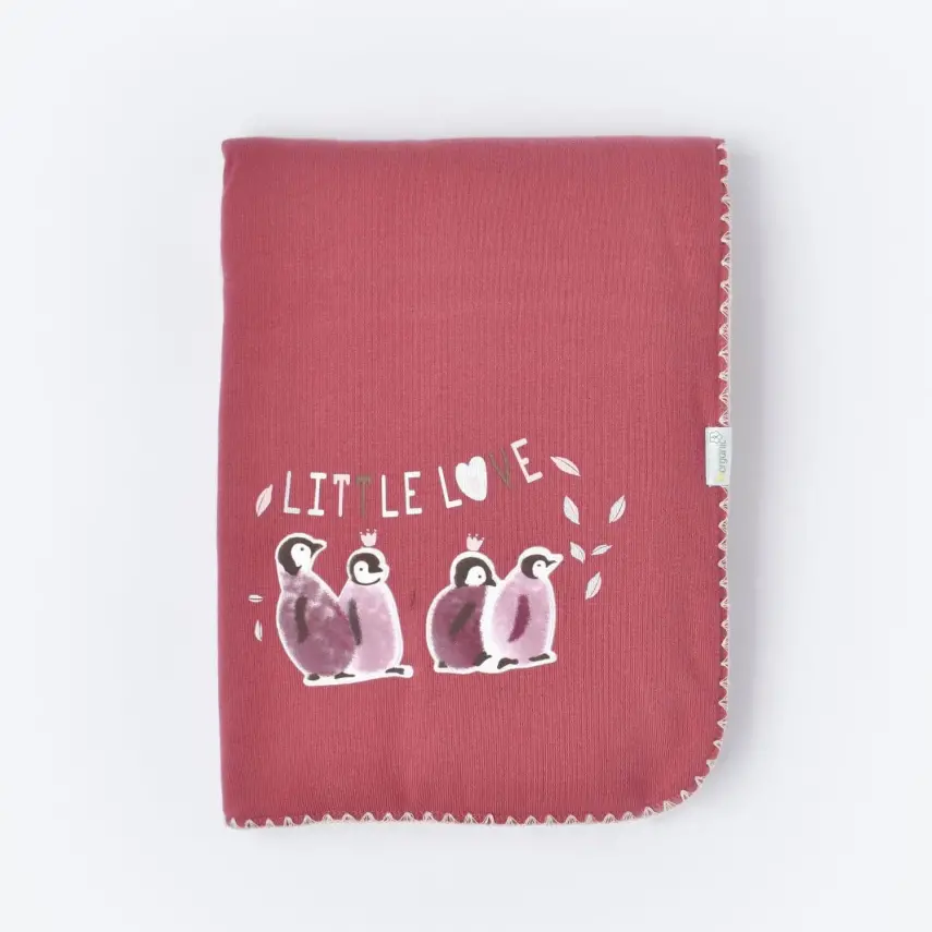 Bibaby Kız Organik Battaniye Little Love Rose Dry - 1