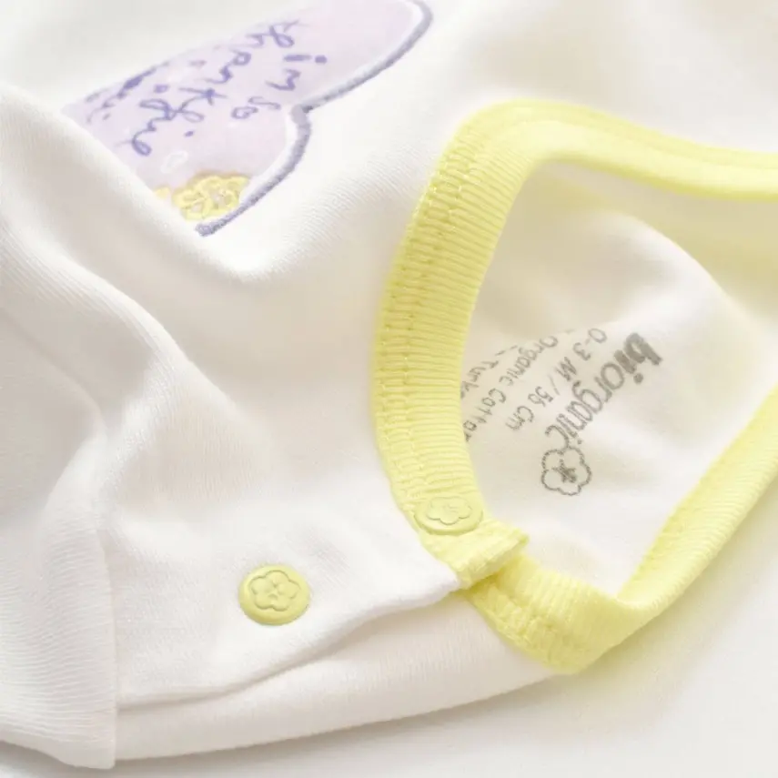 Bibaby Kız Organik Body Love You Baby Yellow Lavender - 4
