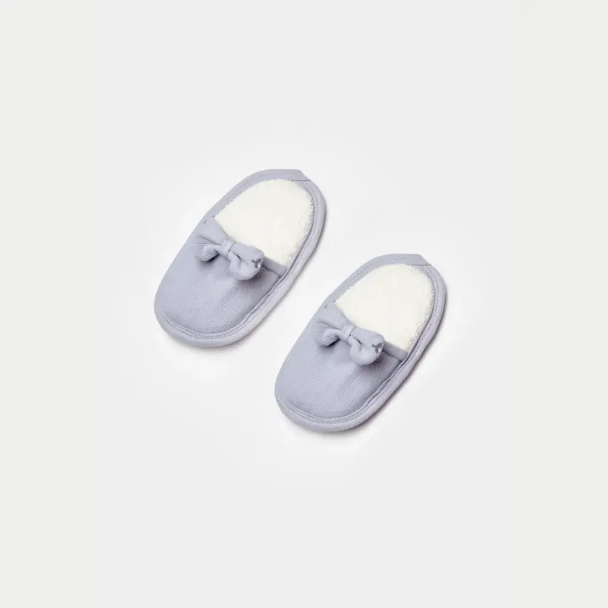 Bibaby Kız Organik Bornoz Love Floral Ekru - Lila - 8