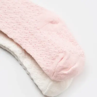 Bibaby Kız Organik Çorap Külotlu Jakarlı Dantelli Pembe - 4
