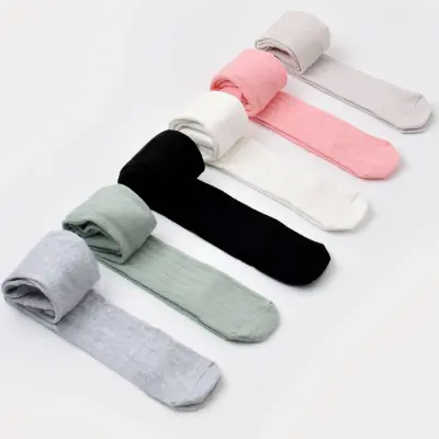 Bibaby Kız Organik Çorap Külotlu Kaymaz Derby Siyah (1)