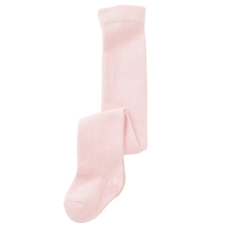 Bibaby Kız Organik Çorap Külotlu Klasik Düz Pembe - 1
