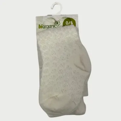 Bibaby Kız Organik Çorap Külotlu New Summer Beyaz