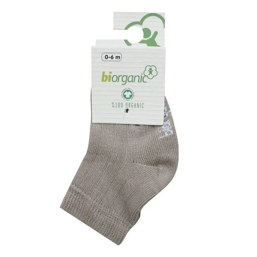 Bibaby Kız Organik Çorap Soket Simple Bej - 2
