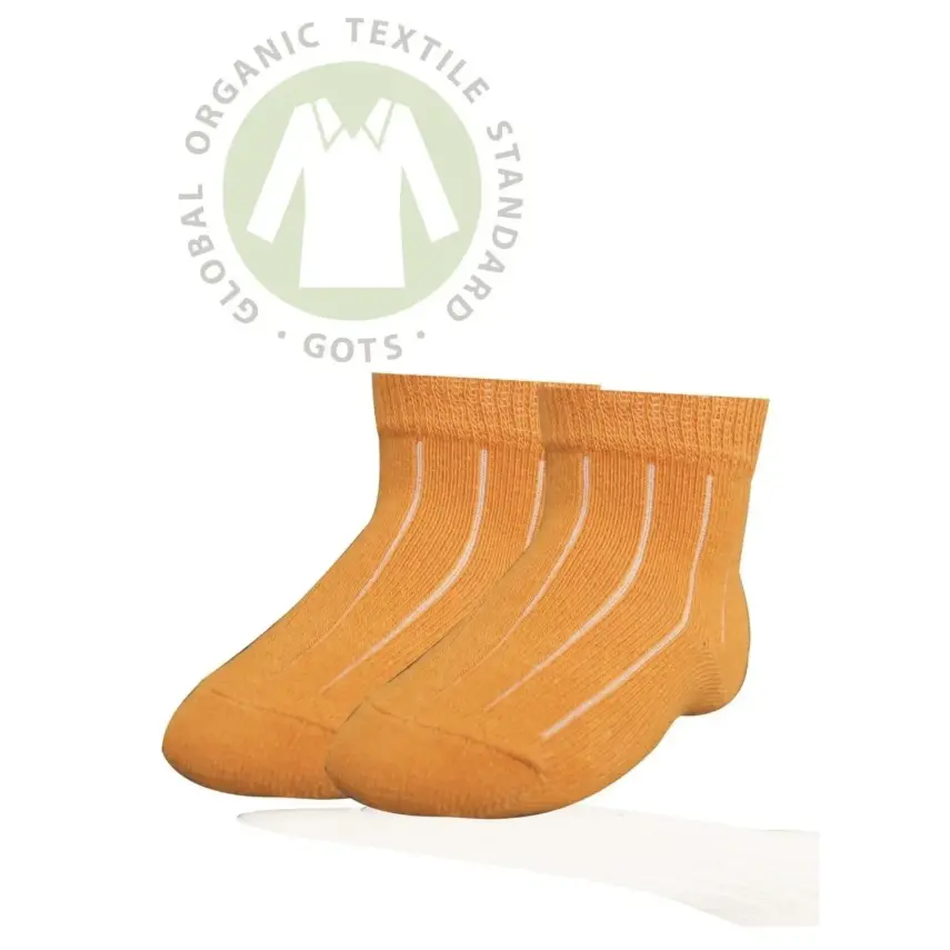 Bibaby Kız Organik Çorap Soket Simple Hardal - 3
