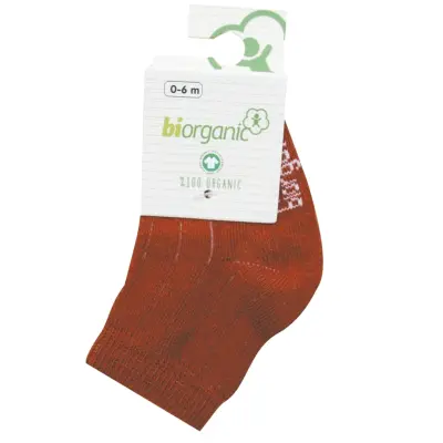 Bibaby Kız Organik Çorap Soket Simple Kiremit - 7