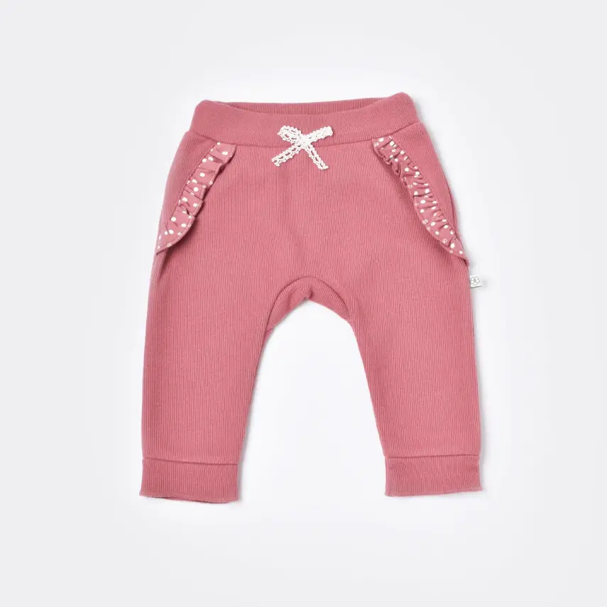 Bibaby Kız Organik Pantolon Patiksiz Little Love Rose Dry - 1