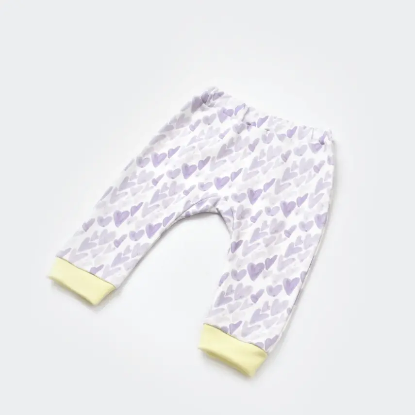 Bibaby Kız Organik Pijama Takımı Love You Baby Yellow Lavander - 4