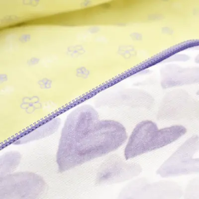 Bibaby Kız Organik Yelek Kapüşonlu Love You Baby Yellow Lavander - 7