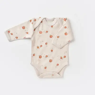 Bibaby Kız Organik Zıbın Takımı Summer Fruit Prematüre Light Cream Caramel - 7