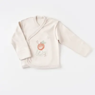 Bibaby Kız Organik Zıbın Takımı Summer Fruit Prematüre Light Cream Caramel (1)