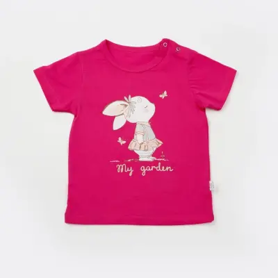 Bibaby Kız T-Shirt Bimini My Garden Fuşya