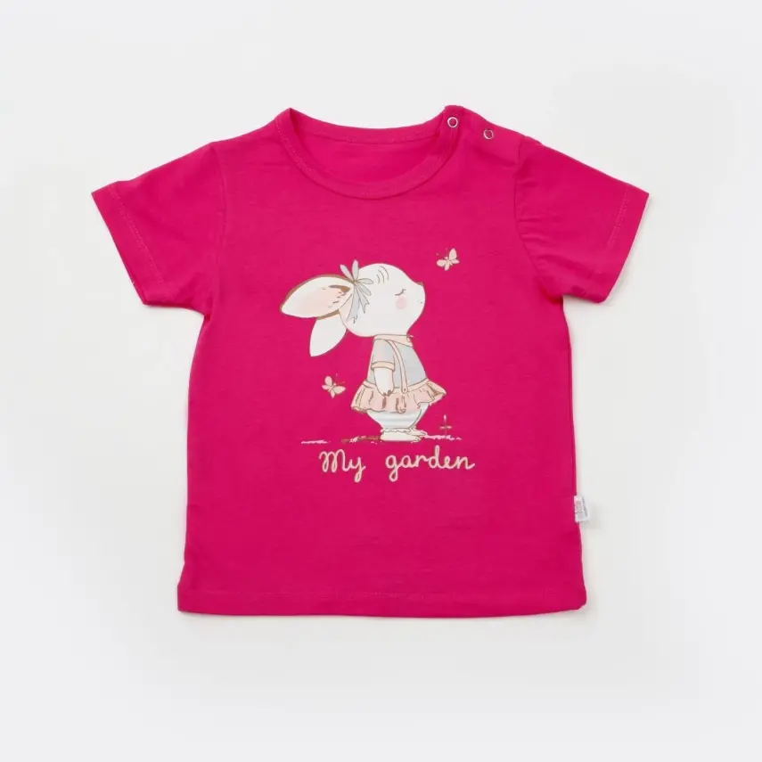 Bibaby Kız T-Shirt Bimini My Garden Fuşya - 1