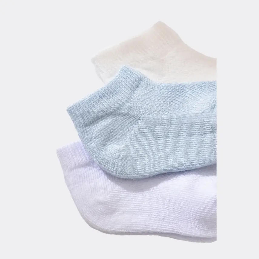 Bibaby Organik Çorap Soket 3lü Summer Mavi - 2