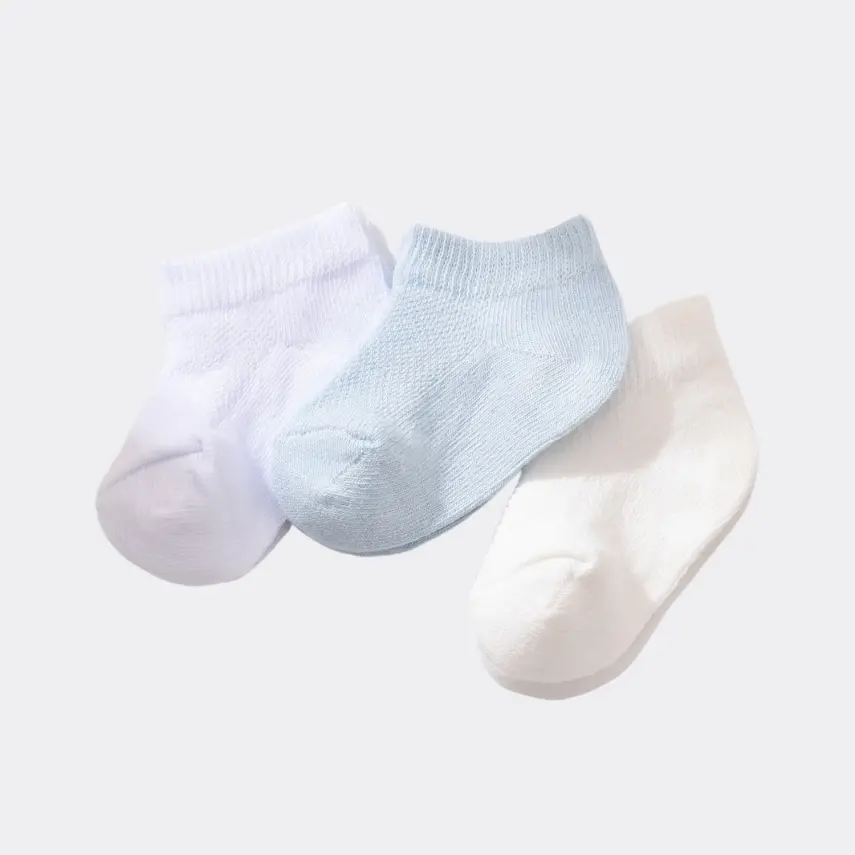 Bibaby Organik Çorap Soket 3lü Summer Mavi - 4