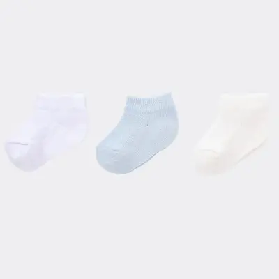 Bibaby Organik Çorap Soket 3lü Summer Mavi - 3