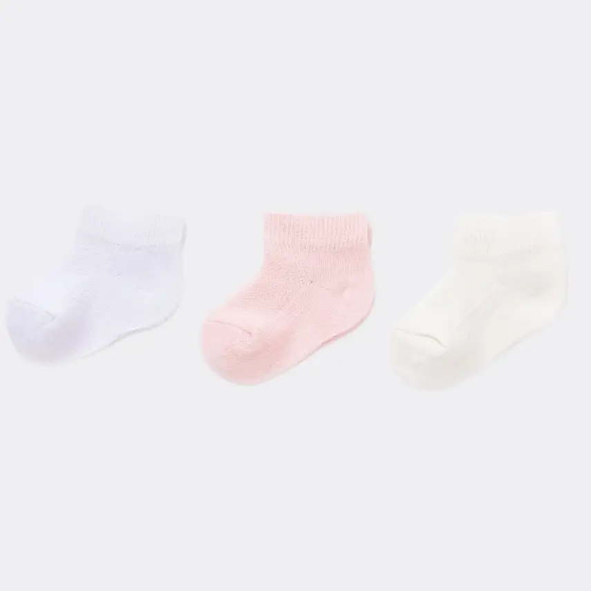 Bibaby Organik Çorap Soket 3lü Summer Pembe - 2