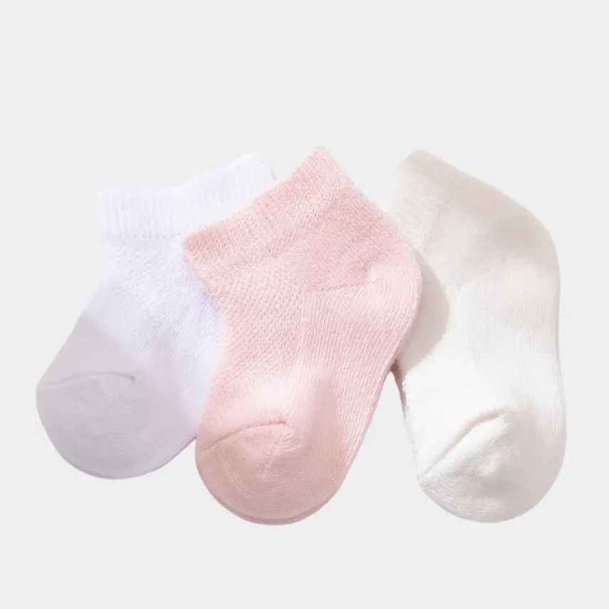 Bibaby Organik Çorap Soket 3lü Summer Pembe - 3