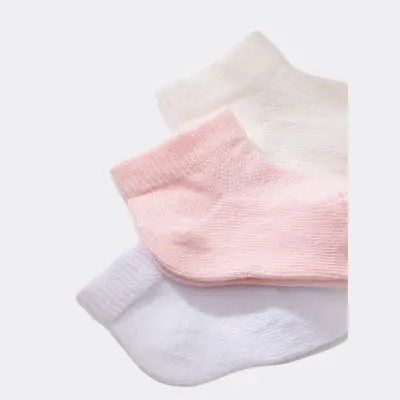 Bibaby Organik Çorap Soket 3lü Summer Pembe - 4