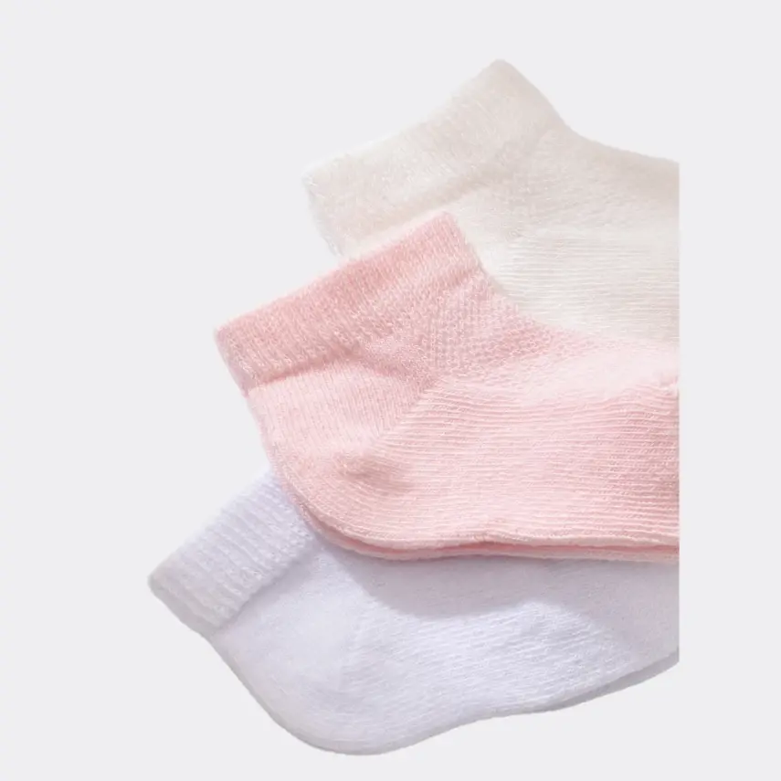 Bibaby Organik Çorap Soket 3lü Summer Pembe - 4