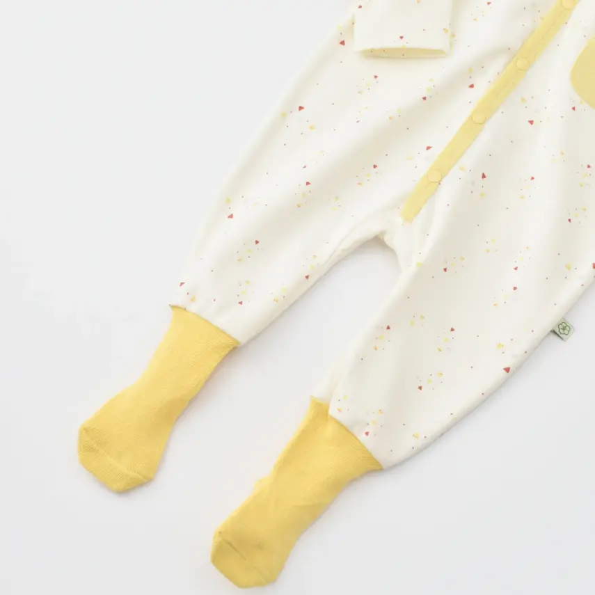 Bibaby Organik Tulum Çoraptolon Baby Racoon Vanilla Ice - 5