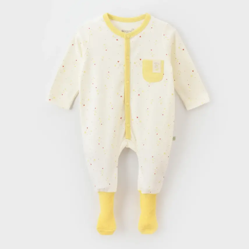 Bibaby Organik Tulum Çoraptolon Baby Racoon Vanilla Ice - 1