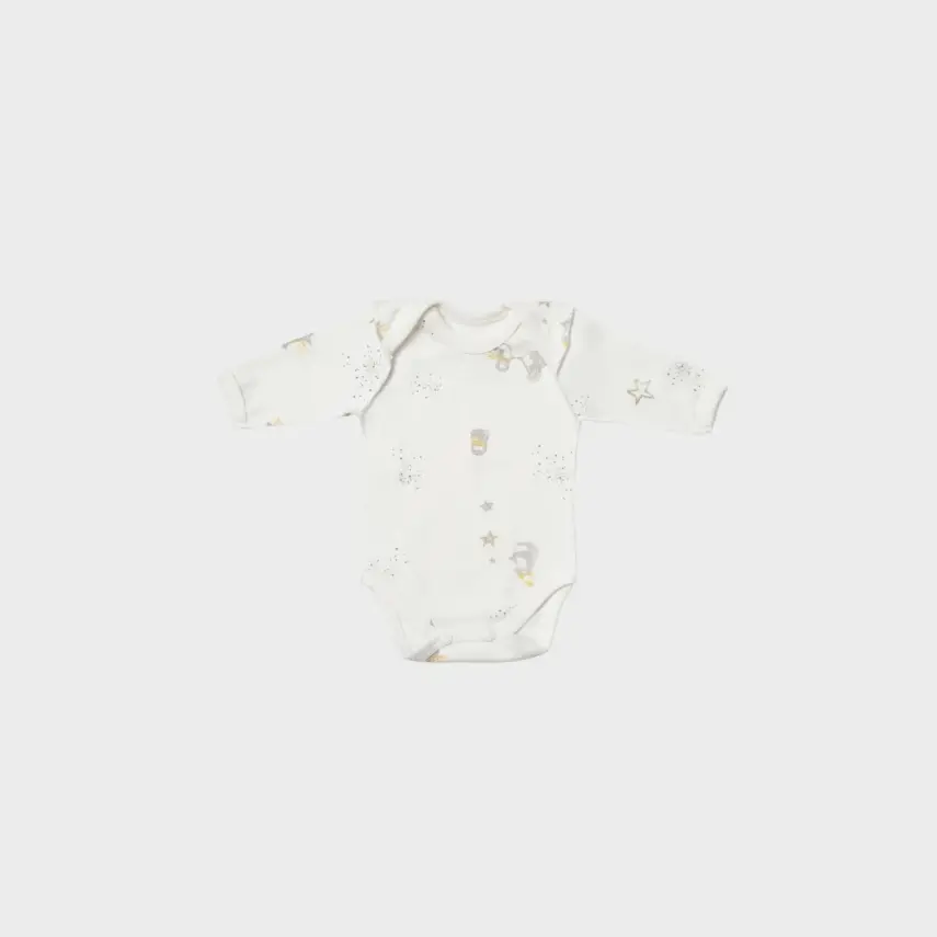 Bibaby Organik Zıbın Takımı 4lü Prematüre Penguin Club Ekru - Gri - 3