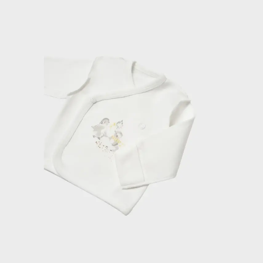 Bibaby Organik Zıbın Takımı 4lü Prematüre Penguin Club Ekru - Gri - 2