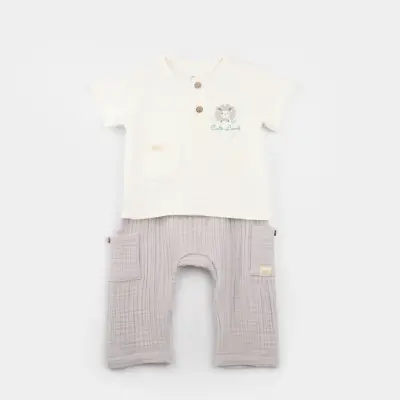 Bibaby Unisex 2li Takım Lamb Friends Gri