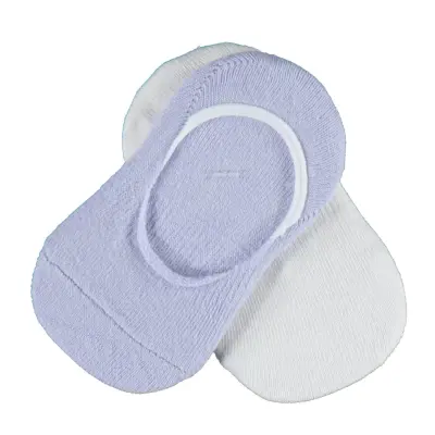 Bibaby Unisex Babet Çorabı Colours Lila - Ekru
