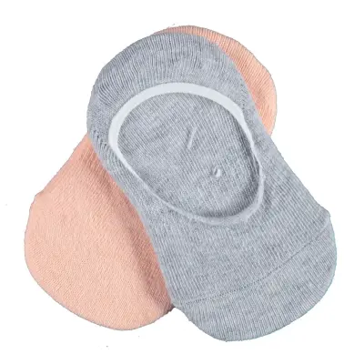 Bibaby Unisex Babet Çorabı Colours Yavruağzı - Gri Melanj