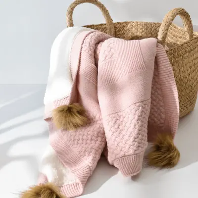 Bibaby Unisex Battaniye Triko Elegance Pembe - 4