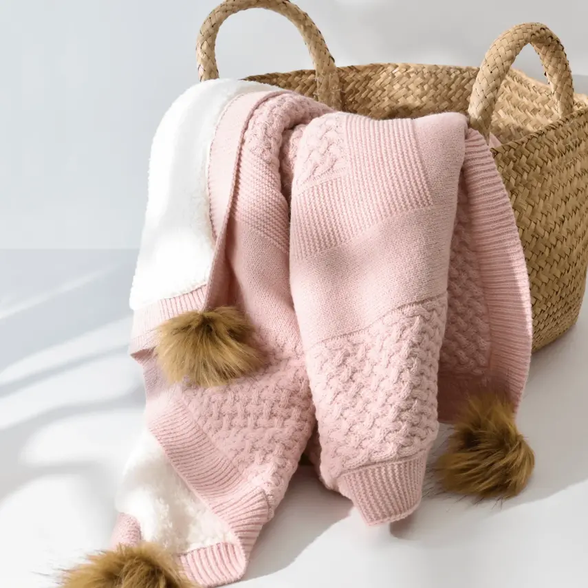 Bibaby Unisex Battaniye Triko Elegance Pembe - 4