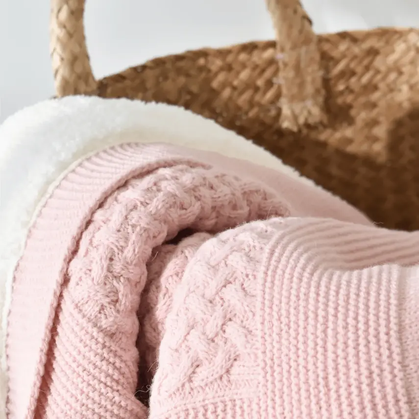 Bibaby Unisex Battaniye Triko Elegance Pembe - 5