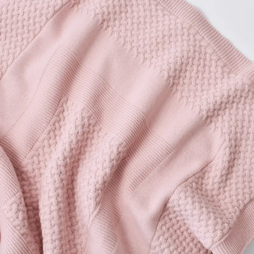 Bibaby Unisex Battaniye Triko Elegance Pembe - 9