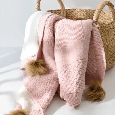 Bibaby Unisex Battaniye Triko Elegance Pembe - 3