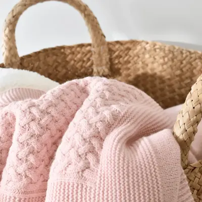 Bibaby Unisex Battaniye Triko Elegance Pembe - 10