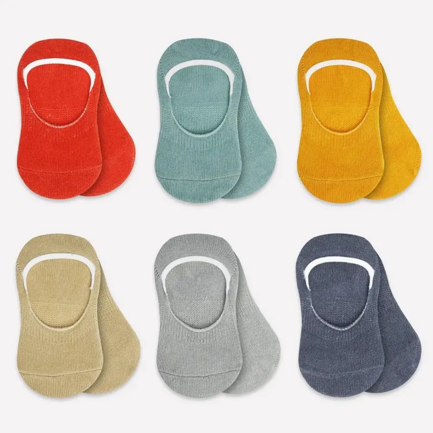 Bibaby Unisex Çorap Babet Silikonlu Bistyle 6lı Kiremit - 1