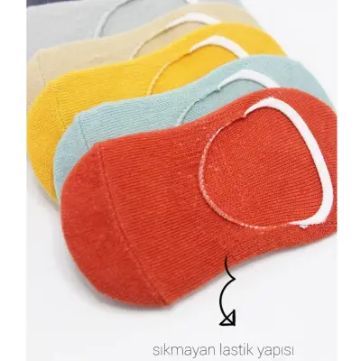 Bibaby Unisex Çorap Babet Silikonlu Bistyle 6lı Kiremit - 11