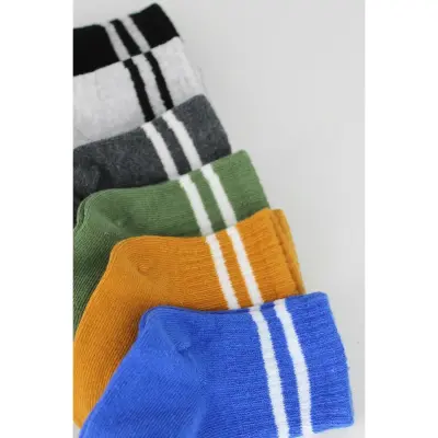 Bibaby Unisex Çorap Soket Bistyle 6lı Penye Çemberli Haki - 4