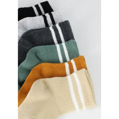 Bibaby Unisex Çorap Soket Bistyle 6lı Penye Çemberli Hardal - 4
