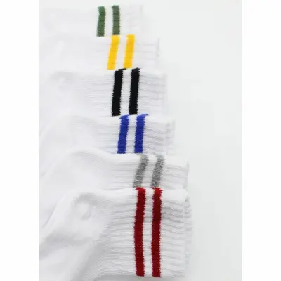 Bibaby Unisex Çorap Soket Bistyle 6lı Penye Çemberli Kırmızı - Beyaz - 9