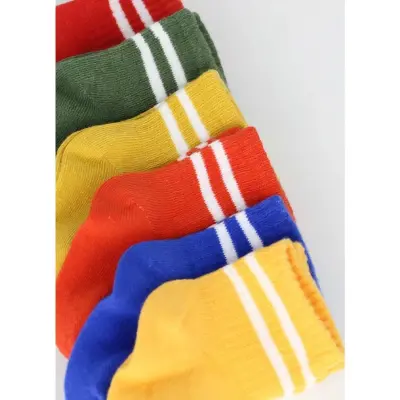 Bibaby Unisex Çorap Soket Bistyle 6lı Penye Çemberli Sarı - 12