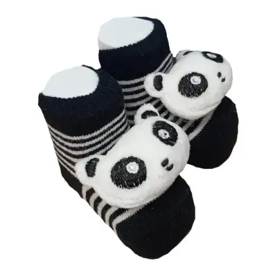 Bibaby Unisex Çorap Soket Çıngıraklı Panda