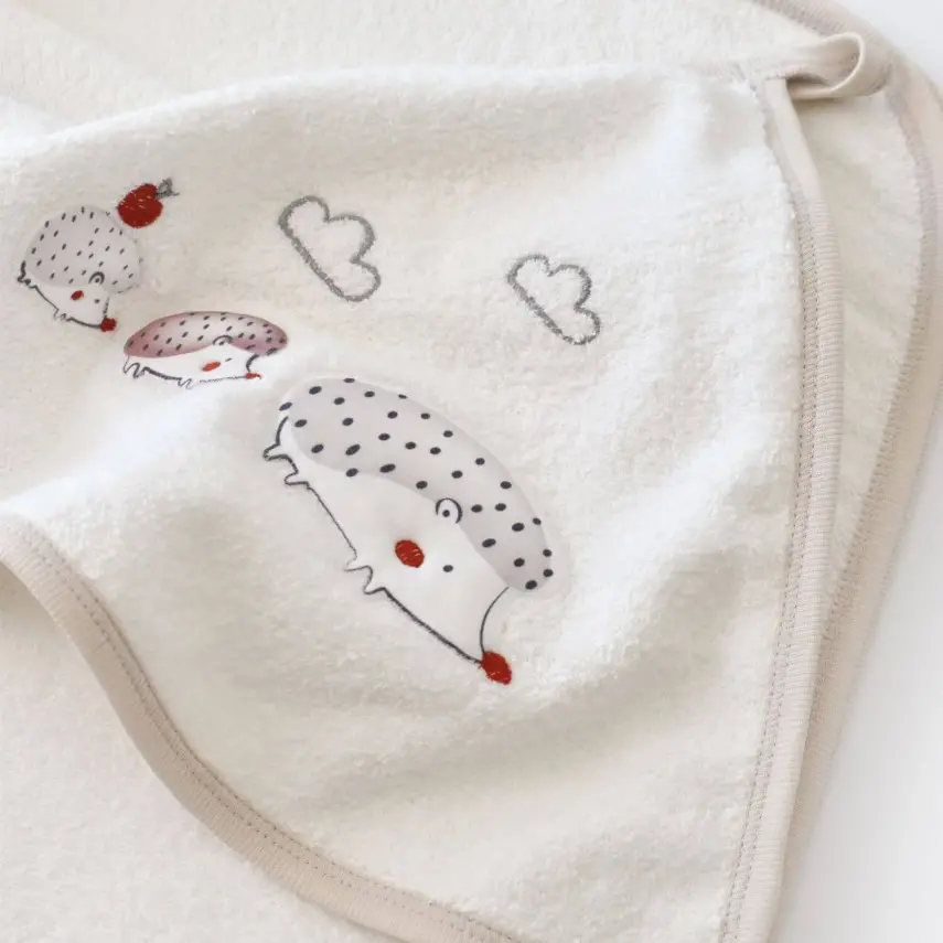 Bibaby Unisex Havlu Takımı Müslin Bambu Clouds Are Happy Bej - 3