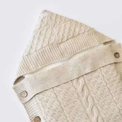 Bibaby Unisex Kundak Zincir Triko Bej - 7