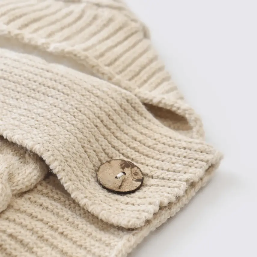 Bibaby Unisex Kundak Zincir Triko Bej - 9