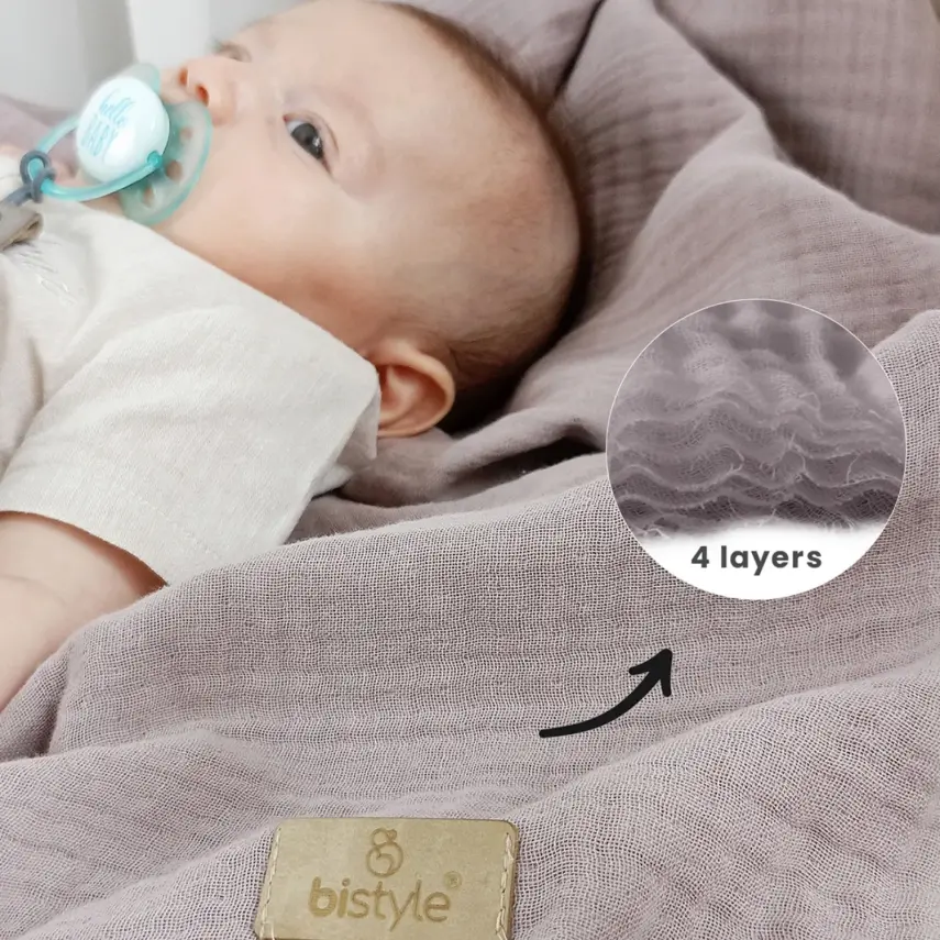 Bibaby Unisex Müslin Örtü Bistyle Antrasit - 3