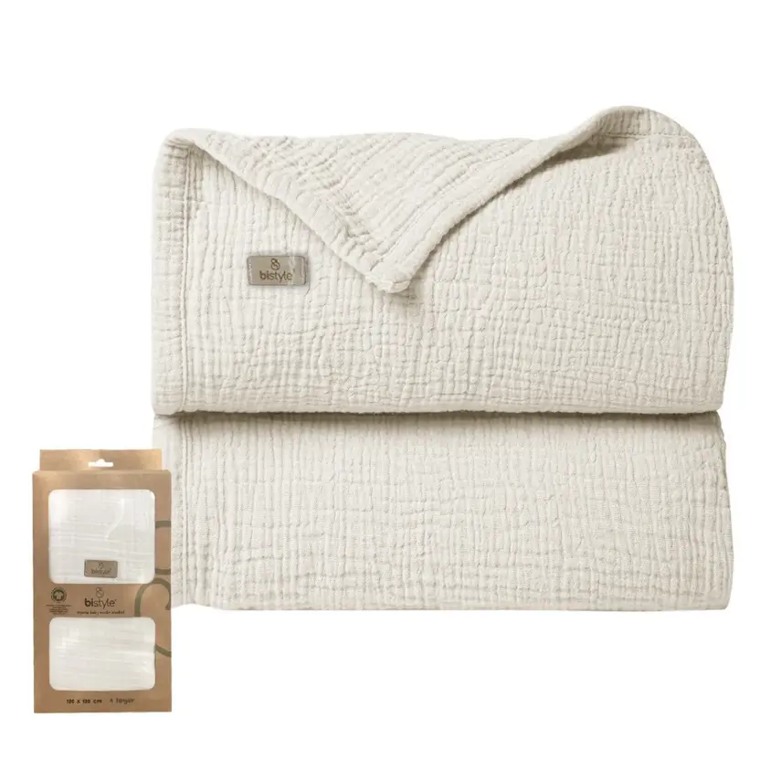 Bibaby Unisex Müslin Örtü Bistyle Ekru - 1